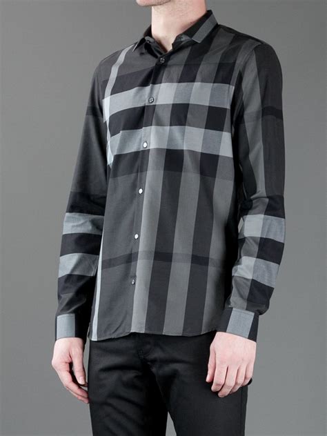 burberry black label shirt|burberry shirts for men black.